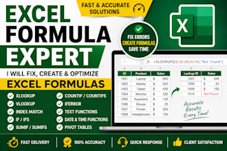 fix excel formulas, xlookup, vlookup, index match and functions