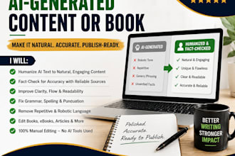 humanize and fact check your ai generated content or book