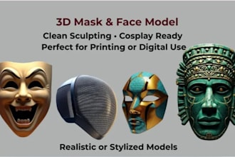 wearable 3d cosplay armor 3d mask 3d helmet cosplay creation stl for 3d printing