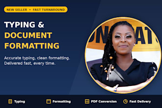 do professional typing and document formatting