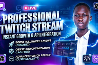 do twitch stream setup and obs studio with twitch api for stream promotion