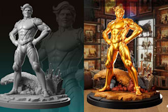 sculpt 3d miniature character model warhammer 3d figurine tabletop for printing
