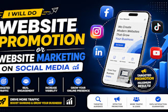 do website promotion or website marketing on social media