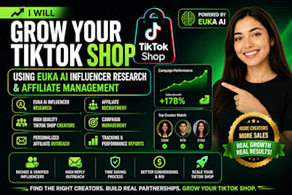 grow your tiktok shop using euka ai influencer research and affiliate management