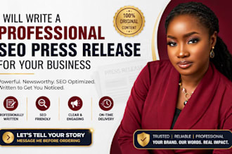 write a professional SEO press release for your business