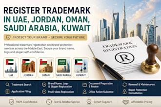 register trademark in uae, jordan, oman, saudi arabia, kuwait brand protection
