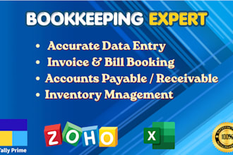 do accurate zoho accounting and tally bookkeeping data entry