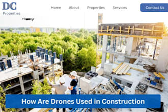 design squarespace construction drone website site development aerial website