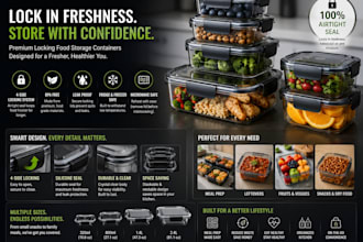 do design locking food storage container with production ready industrial design