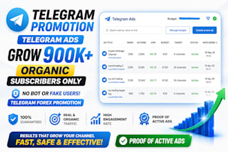 do telegram ads to grow 900k trading users telegram promotion, forex promotion