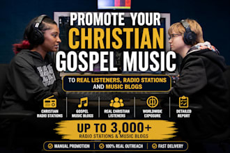 submit and promote christian gospel song to christian radio stations