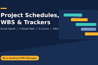 build your construction project schedule, wbs and progress tracker