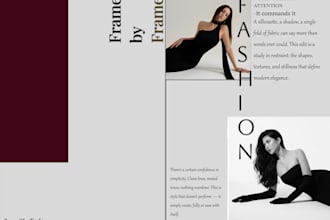 create a modern magazine layout and editorial design