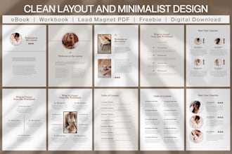 design canva lead magnet pdf, ebook workbook guide pdf freebie or canva template