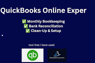 quickbooks online bookkeeping  bank reconciliation qbo cleanup