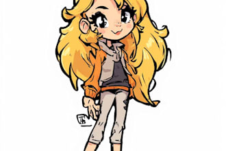 draw cute cartoon characters art