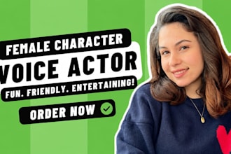 do female voice over, voice actor for animated characters video game narration
