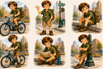 do children story book writing, children storybook illustration book editing