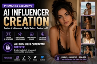 create a custom ai influencer and train a premium lora for onlyfans fanvue