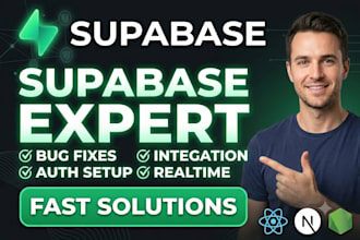 integrate supabase backend, database, and auth into your next js or react app
