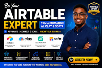 be your airtable expert for CRM automation ai clay and softr