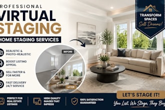 design viral property virtual staging, home staging services