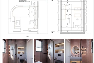 autocad bathroom shop drawings for renovation,floor layout plan for construction