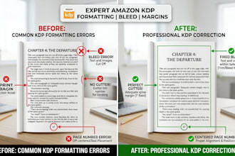 fix amazon kdp formatting errors, print bleed, margin issues