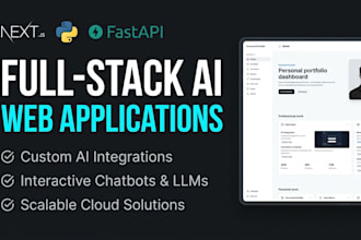 build a full stack nextjs ai web app using python ml backend