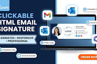 make  clickable HTML email signature  and animated email signature