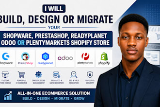 build your shopware prestashop readyplanet odoo or plentymarkets shopify store