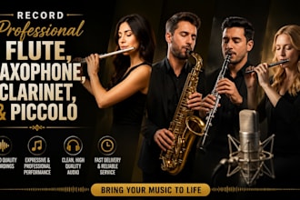 record professional flute, saxophone, clarinet, and piccolo tracks