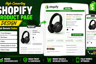 create converting shopify product page, sales copy , faq