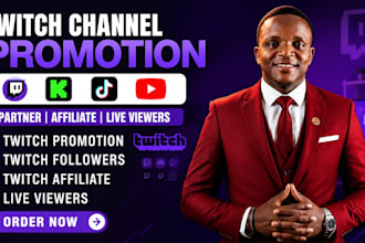 promote your twitch channel for organic growth and live viewers