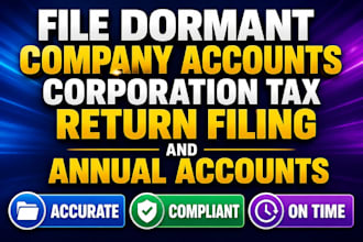 file dormant company accounts corporation tax return filing  and annual accounts
