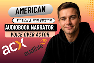 narrate audible audiobook, fiction novel, male voiceover, acx audiobook editor