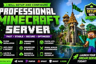 setup and configure professional minecraft server