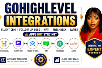 integrate gohighlevel fluent crm follow up boss wati freshdesk zapier automation