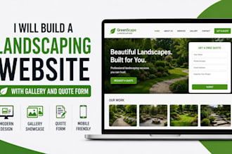 build a landscaping website with gallery and quote form
