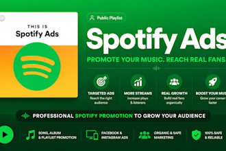 create effective ads campaign and promotion  for your spotify music
