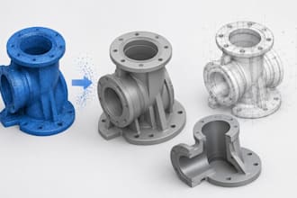 do reverse engineering 3d cad modeling, stl to cad step file product design