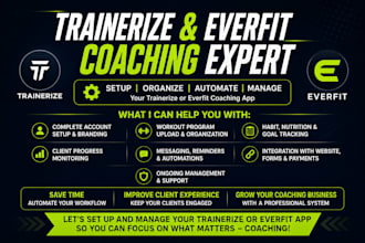 manage and set up your trainerize or everfit coaching app