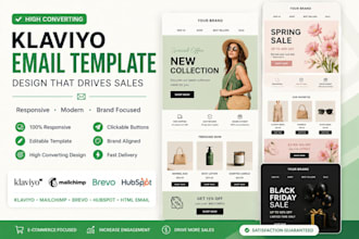 design klaviyo email template, newsletter, mailchimp HTML email design