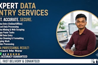 data entry, web research, and data collection