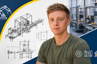 industrial automation drawing, automation cad, robotics cad draft expert service