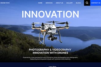 design squarespace drone photography website real estate aerial video website