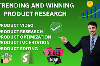 do product research, shopify product hunting