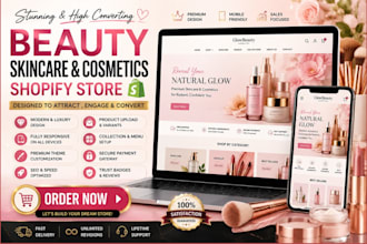 design profitable cosmetics skincare sunscreen beauty shopify store