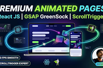 build an impressive gsap animation react landing page