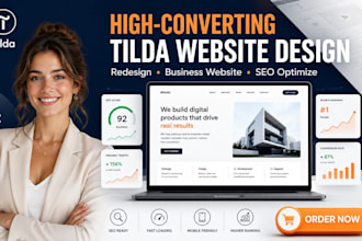 design a high converting tilda website redesign tilda business website with SEO